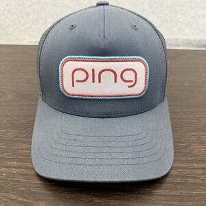 Ping Hat Cap Snapback Ladies Gray Mesh Golf Adjustable Golf 110 One Ten FlexFit